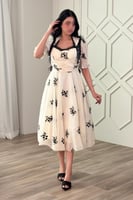 فستان ميد كلوش مشجر