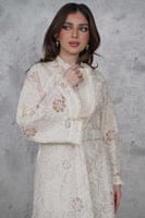 فستان ماكسي أنيق بأكمام واسعة