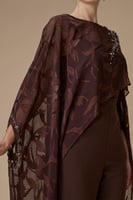 طقم جمبسوت بني بكاب مشجر