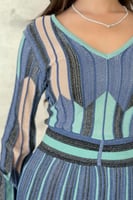 فستان ماكسي بليسيه استرتش لون ازرق