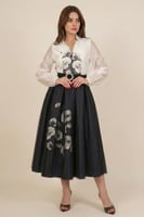 فستان ميدي انيق اورقانزا لون أبيض