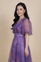 فستان ميدي بطبعة أزهار