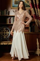 فستان سهره ترتر شوقر بلونين لون ذهبي