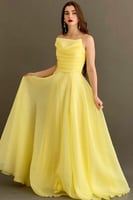 فستان سهره راقي لون اصفر