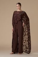 طقم جمبسوت بني بكاب مشجر