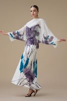 فستان ماكسي أوف شولدر بطبعة زهور