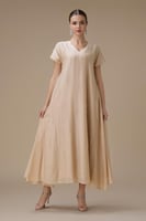 جلابية ماكسي بيج بتطريز ناعم