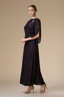 فستان عودي طويل مخمل