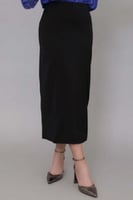 تنوره ميدي بخصر عالي لون اسود