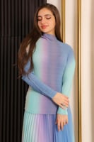 طقم ربيعي قطعتين تنورة وبلوزة بألوان مختلفة