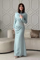 فستان تيفاني سهرة بأكمام طويلة