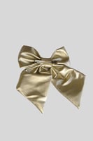 فيونكة جلدية ذهبي