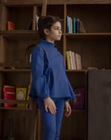 طقم شتوي الجميلة النيلي