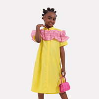 فستان كرمشة الفوشيا