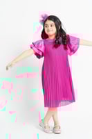 فستان الطيات الأرجواني