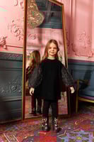 فستان الأكمام اللامعه