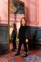 فستان الأكمام اللامعه