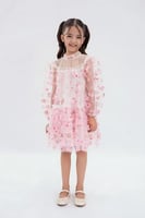 فستان الأزهار البارزة