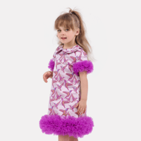 فستان لافندر الطيور