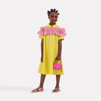 فستان كرمشة الفوشيا