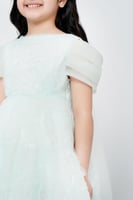 فستان بذيل شفاف