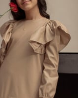 فستان الجميلة البيج