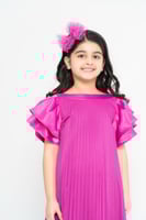 فستان الطيات الأرجواني