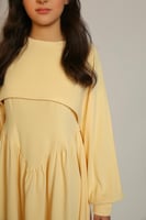 فستان مزموم بقطعة علوية منفصلة