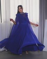 فستان سهرة راقي مناسب للحوامل بخامه شيفون طبقات 04...