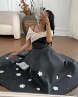 فستان سهرة مناسب للعمر المحير بخامه تفته تطريز ورد...