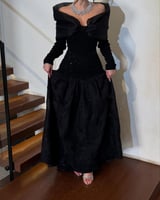 فستان باربي تطريز يدوي مزين بفيونكه