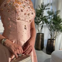 فستان سهره بخامه ميكادو بتطريز فصوص راقي