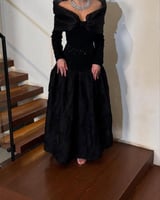 فستان باربي تطريز يدوي مزين بفيونكه