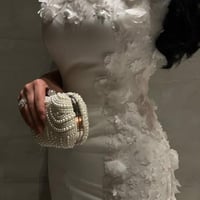 فستان ناعم بخامه باربي تطريز ورد 0142