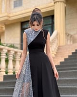 فستان سهرة ناعم بخامه باربي +ترتر 0128