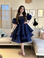 فستان سهره راقي للسن المحير القماش جازار تصريز على...