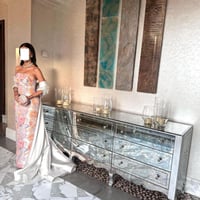 فستان سهرة بخامه ميكادو بتطريز فاخر 099