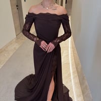 فستان سهره قماش جورجيت كوري +دانتيل راقي +بطانه