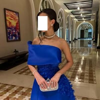 فستان سهرة بخامه تفته تطريز فصوص 0104