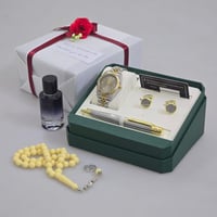 طقم ساعة هدية رجالية مميزة مع قلم وكبكات وعطر وملح...