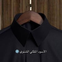 قماش اسود ملكي شتوي رجالي - تصميم ساده بنقش خفيف