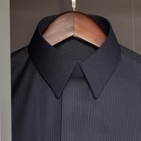 قماش اللون الكحلي المقلم الفاخر شتوي