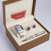 ساعه مع قلم وكبك كارتير رجالي هدية العيد