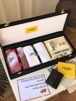 طقم فندي شماغ وقماش وطقم ساعة هديه