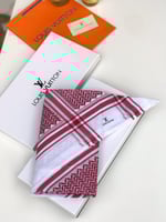 شماغ رجالي ماركه لويس فيتون أحمر | أبيض