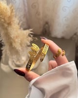 اسوارة الهبة طقم نسائي سوار وخاتم بالحروف 2025