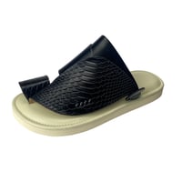 حذاء رجالي جلد الثعبان لون اسود