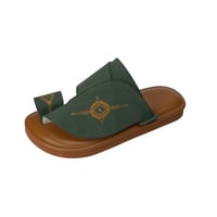 حذاء رجالي مخمل لون زيتي