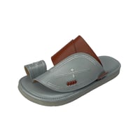 حذاء رجالي لون رصاصي تطريز زري