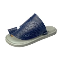 حذاء رجالي جلد الثعبان لون كحلي